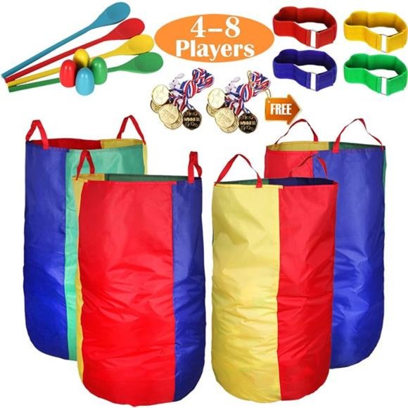 Outdoor Games, Potato Sack Race Bags for Kids Adults, Egg Spoon Relay Race - Picture 1 of 6